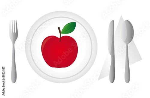 cutlery and dish