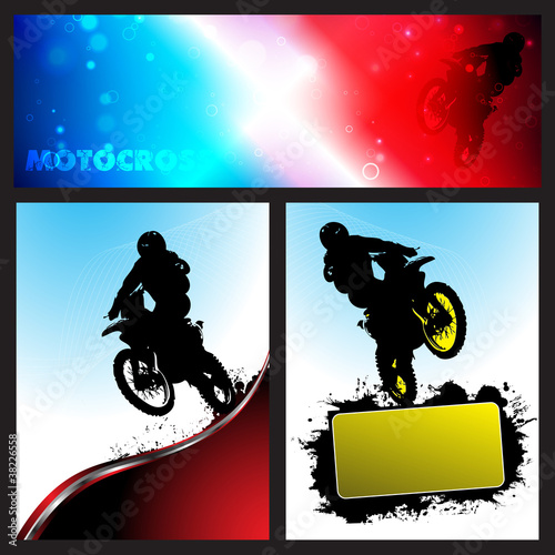 Vector motocross Collection background