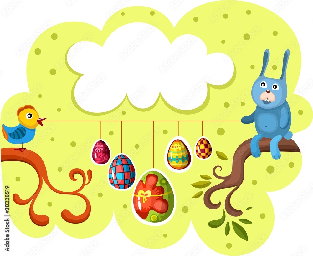 Naklejka premium easter card