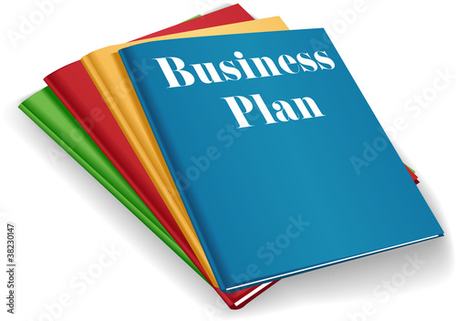 Business plan folder binders stack