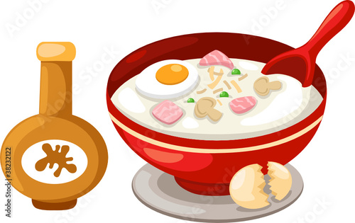 rice soup with sauce