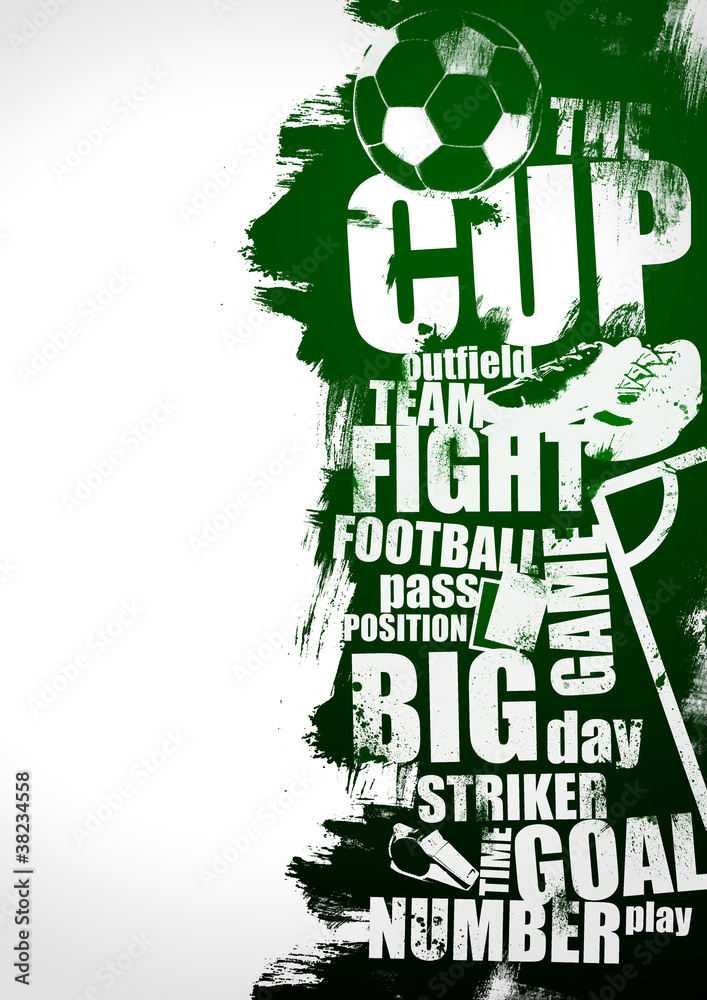 Fototapeta premium Grunge soccer background (flyer, website, leaflet, magazine)