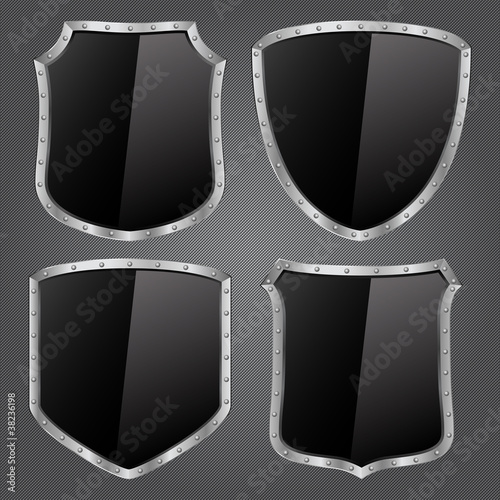 Vector Black Shields