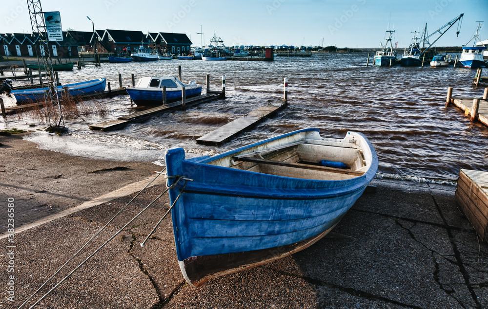 Bork harbour in Denmark Bork harbour in Denmark