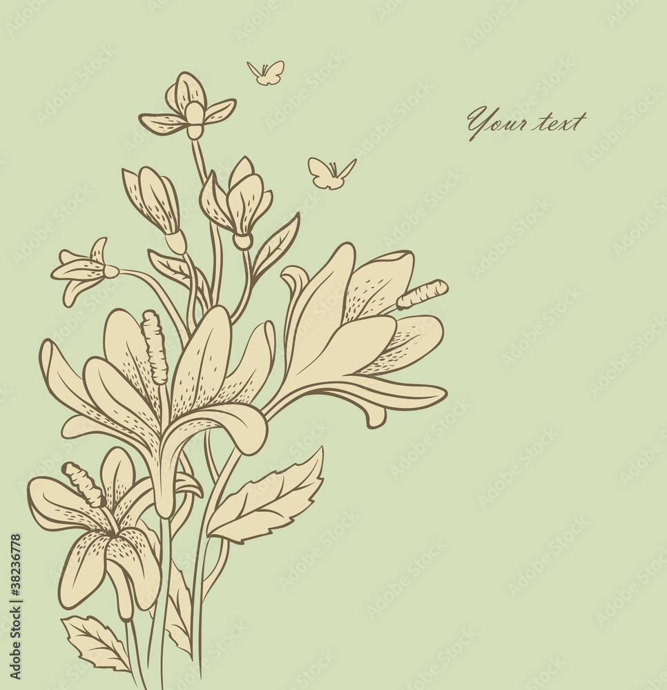 Plakat Floral background