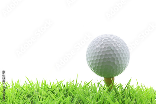 golf ball on pin