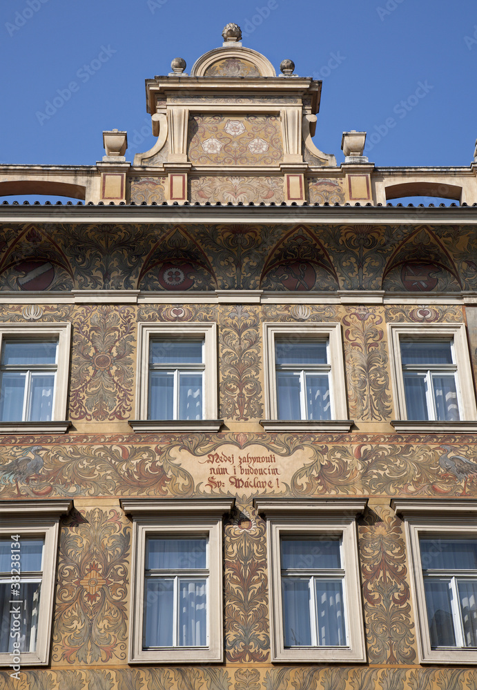 Prague - facade of old town house