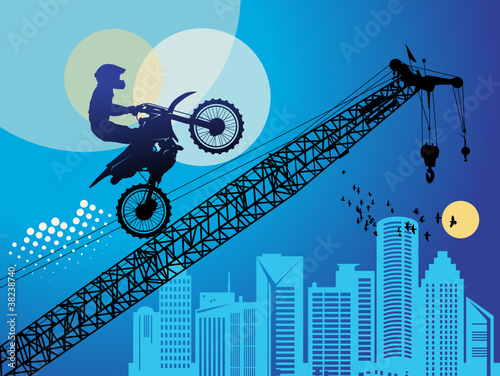 Motocross background, vector illustration