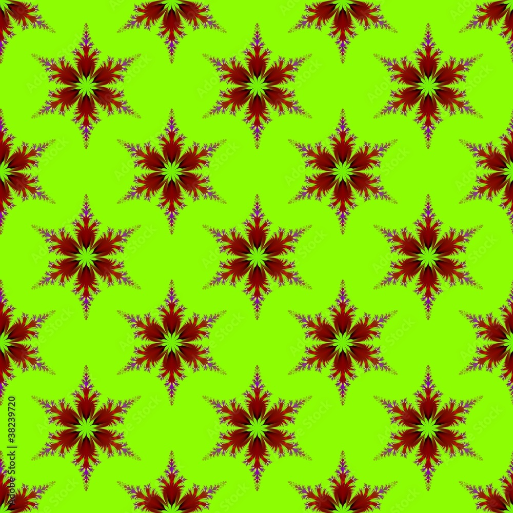 Red Star on Green Tile Red Star on Green Tile