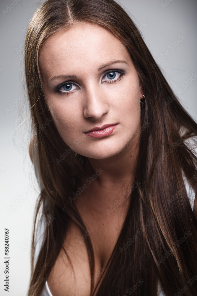 Close-up portrait of a beautiful girl