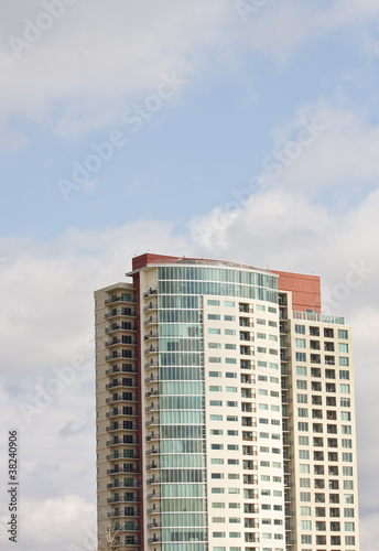 White Red and Blue Condo Tower