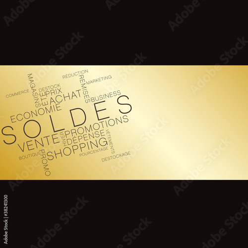 vecteur, mot image soldes