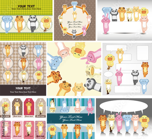 cartoon animal card