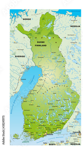 Landkarte von Finnland