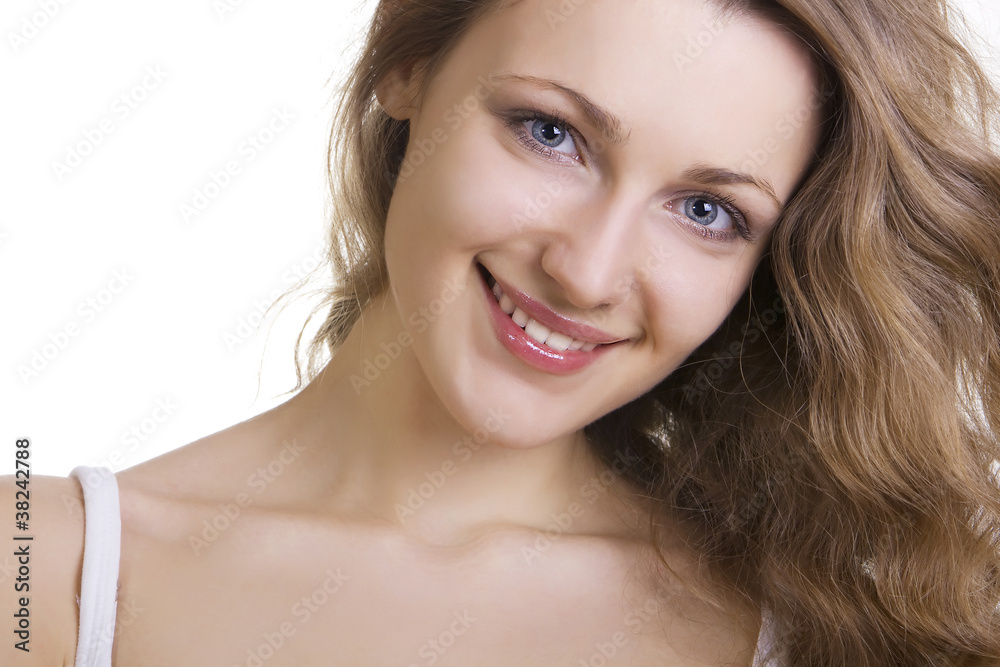 Obraz premium beautiful woman's portrait isolated on white background