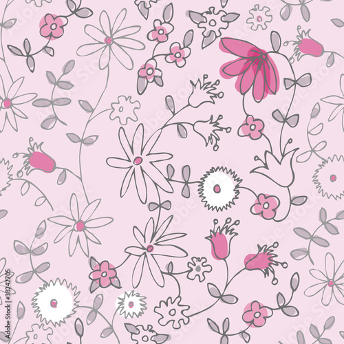 Pink little flower seamless pattern