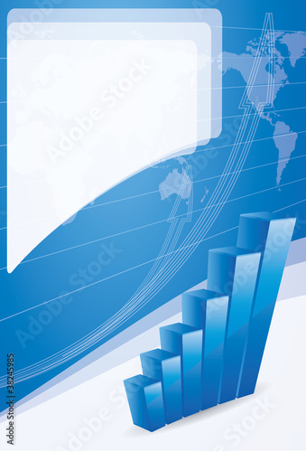 Growth concept business brochure background diagram