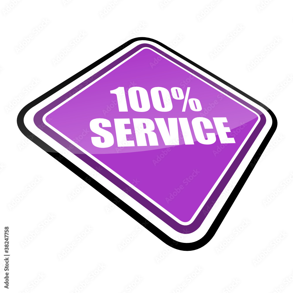 schild schräg v2 100% service I schild schräg v2 100% service I