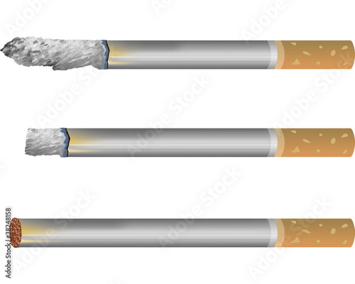different phase of smoking a cigarette