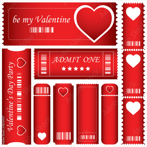 special red Valentine's Day tickets