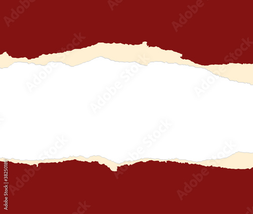 Wallpaper Mural A red sheet of paper is teared in two Torontodigital.ca