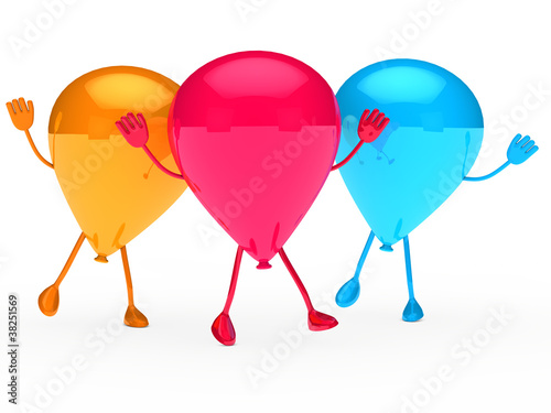 Colorful Party balloon wave