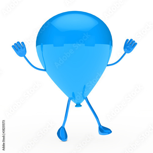 blue party balloon wave