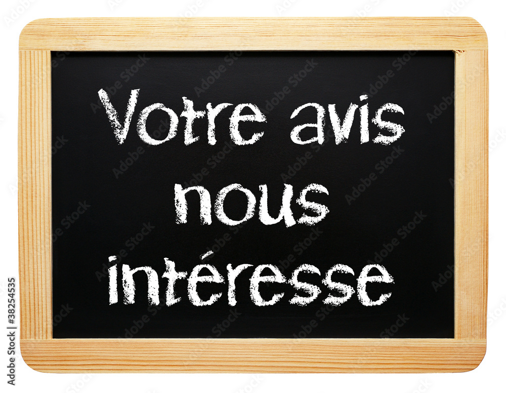 Fototapeta premium Votre avis nous intéresse