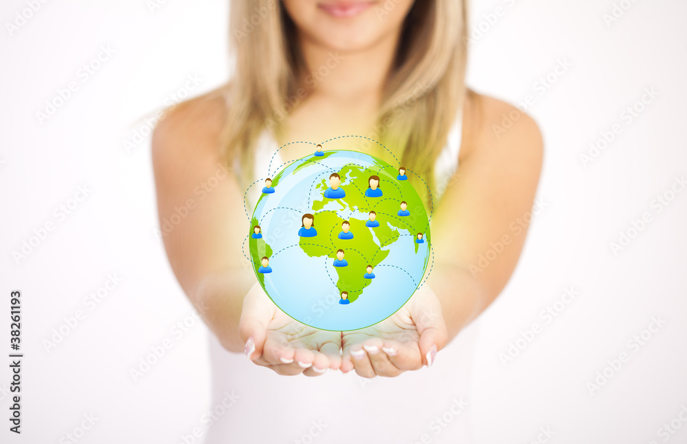 Woman hands holding ECO sign