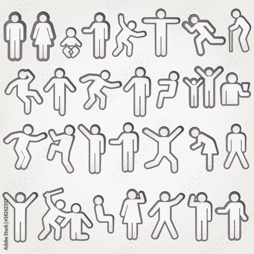 Vector Pictograms of Men and Women