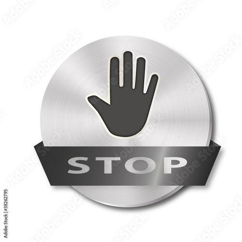 metallisches-rundes-icon-stop-hand