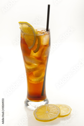 Delicious Rooibos Herbal Iced tea in a long glass