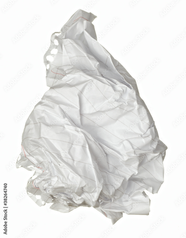 Fototapeta premium paper ball crumpled garbage frustration