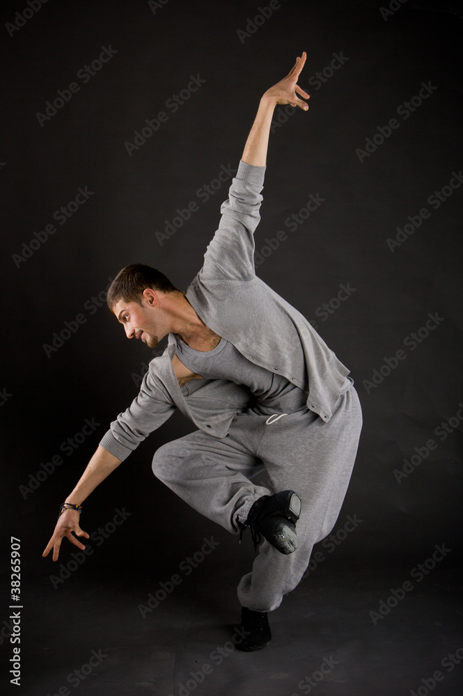 cute stylish dancer in the dance sweatsuit shows cute stylish dancer in the dance sweatsuit shows