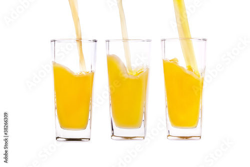 brimming glass of orange juice
