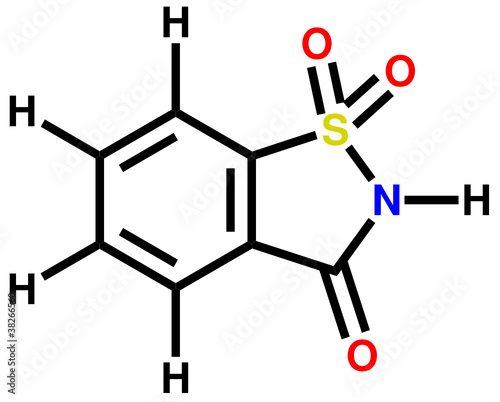 Saccharin structural formula