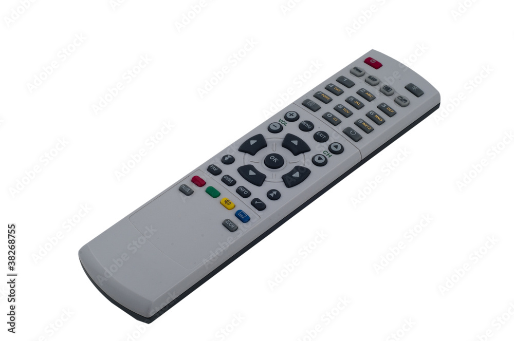 Tv Remote Controller on the isolated background Tv Remote Controller on the isolated background