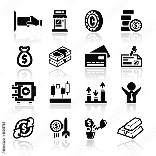 Financial Icons set Elegant series