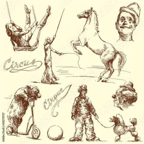 circus - hand drawn set