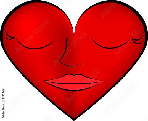 Sleeping red heart