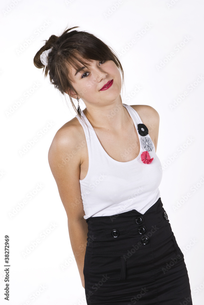 Attractive beautiful young woman, natural portrait of a girl Attractive beautiful young woman, natural portrait of a girl