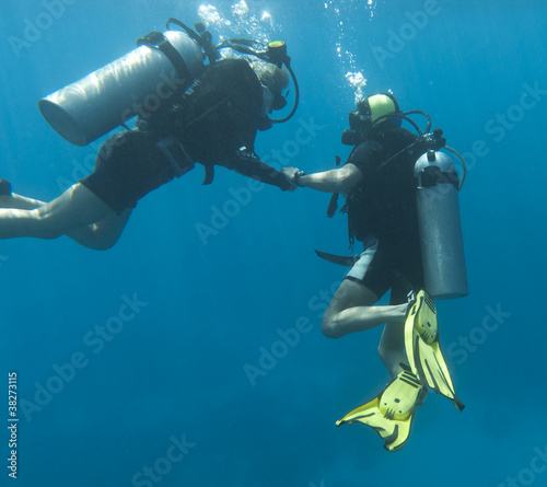 Obraz na płótnie Diving w salonie