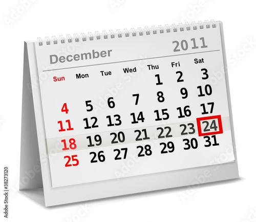 A date circled on a calendar with red ink.