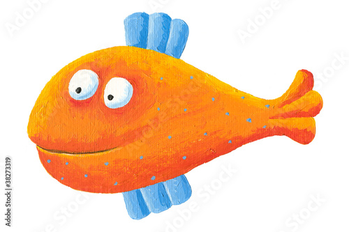 Funny orange fish photo