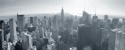 New York City skyline black and white #38275572