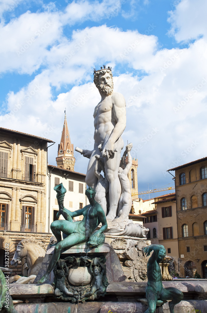 The fountain of Neptune in Florence