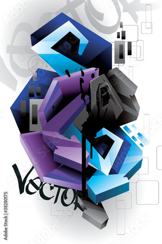 modern graffiti vector photo