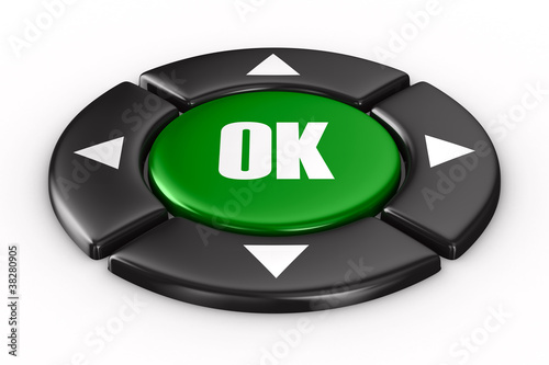 button ok on white backgrou...