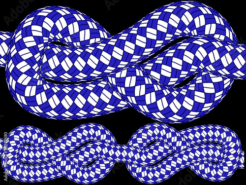 knotted blue ropes