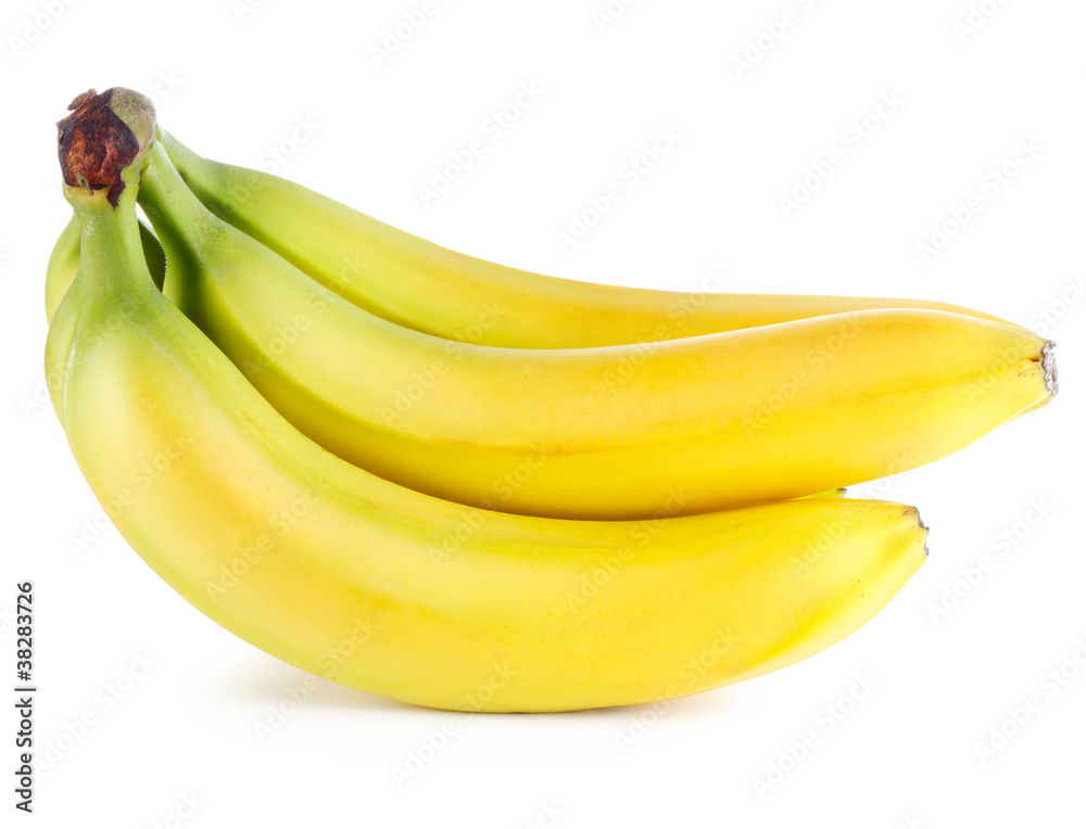 Ripe banana isolated on white background